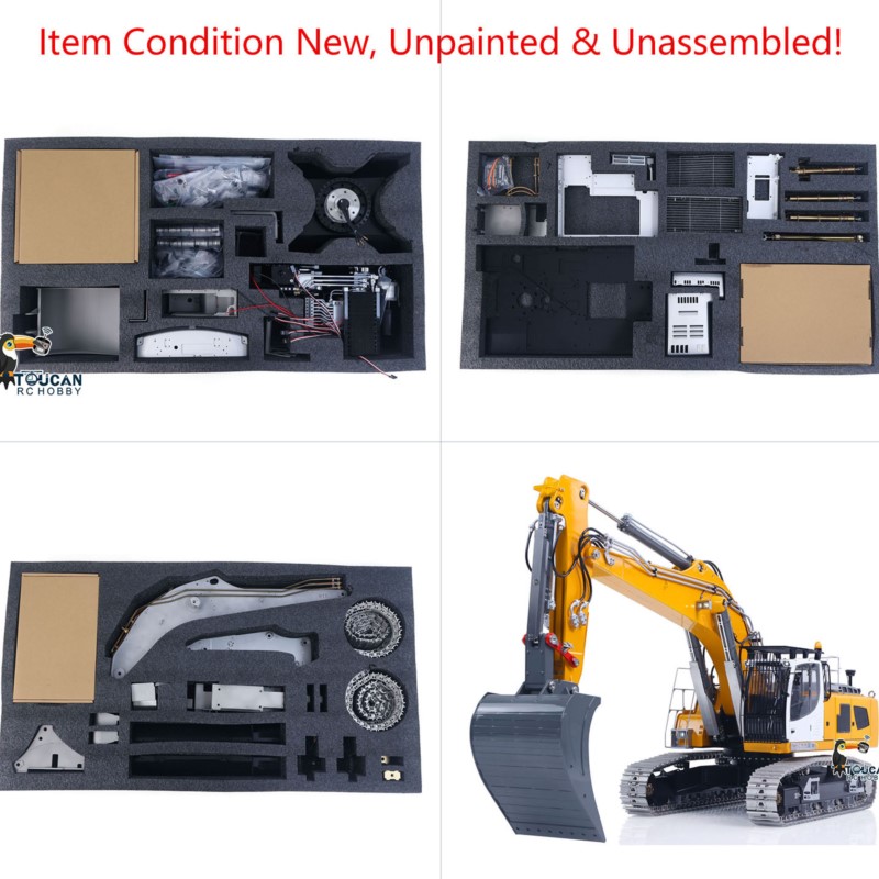 Rc Hobby Excavator - LESU LR956 RC Hydraulikbagger DIY-Kit Funkgesteuerter
