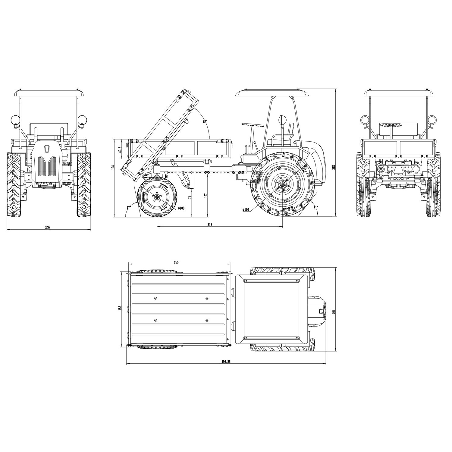 Rc Hobby Farm - 1/10 Kingkong RC Farmtraktor 4×2 Modell