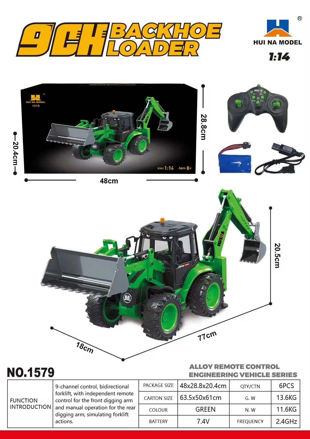 US-Verkauf HUINA 1/14 1579 Fer – Rc Hobby Excavator Bewertung und Preis